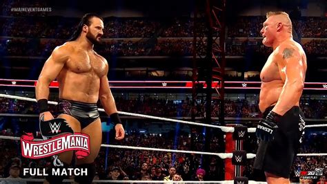 brock lesnar vs drew mcintyre full match.